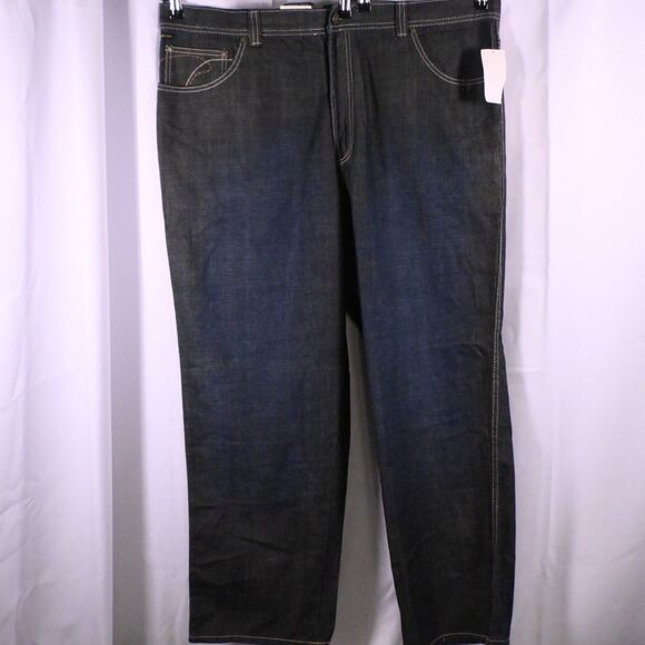 NWT VTG Pelle Pelle Mens 46x34 Blue Streak Baggy Y2K 2000s Hip Hop Jeans - Picture 1 of 10